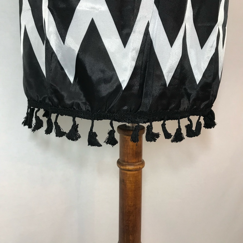 Boho Chevron Beach Coverup Dress with Tassels - Picture 8 of 10